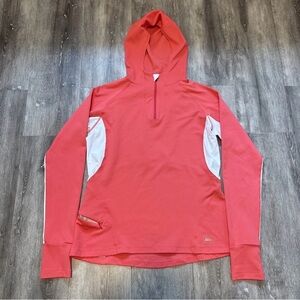 REI Coral Hooded Pullover with White Accent
